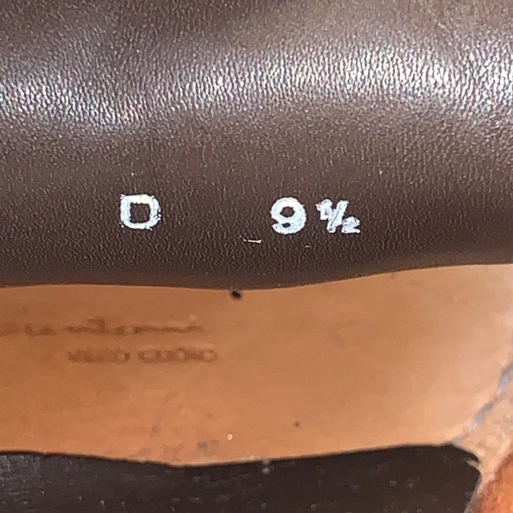 Santoni Mens Brown Leather Penny Loafers